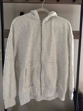 AE Everyday Luxe Oversized Zip-Up Hoodie